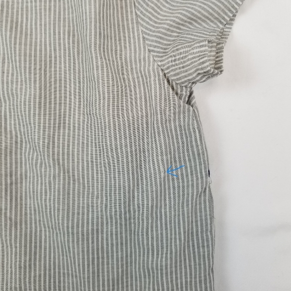 Blue and White Striped Embroidered Dress Size S - Picture 9 of 9